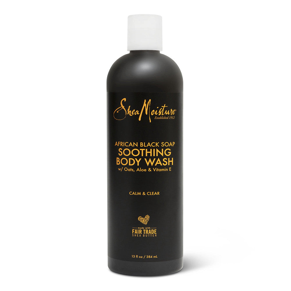 Shea Moisture African Black Soap, Body Wash With Oats, Aloe And Vitamin E, 13 Oz